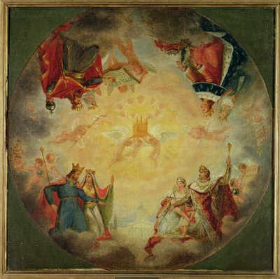 Herrlichkeit der St. Genevieve, Studie für die Kuppel des Pantheon, ca. 1812 von Antoine Jean Gros